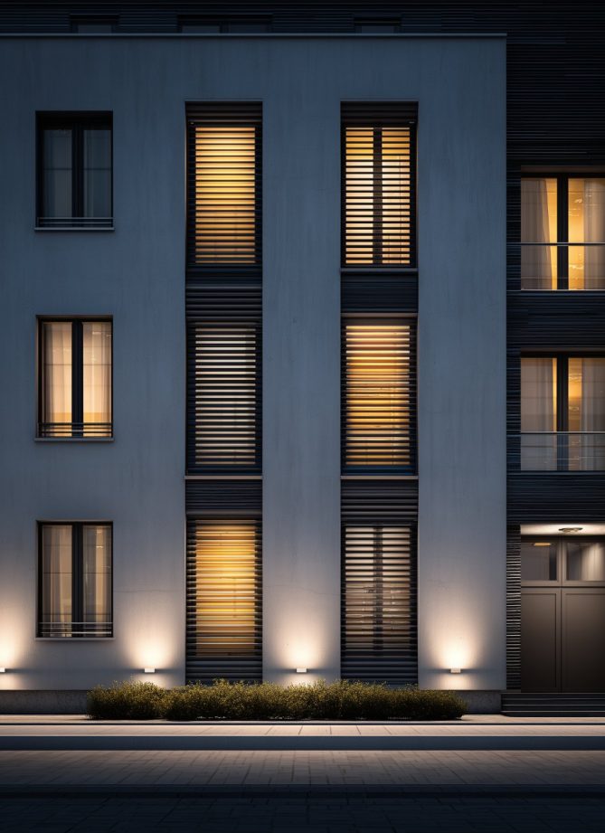 neverthesame_08773_Modern_residential_building_at_night_with_wa_7feaff89-f688-4b14-8f2c-f2f4b780ca55